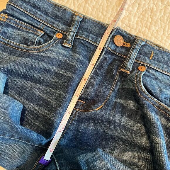 ✨ Madewell Women’s Dark Wash Skinny Skinny Jeans Distressed 24 - Picture 11 of 12